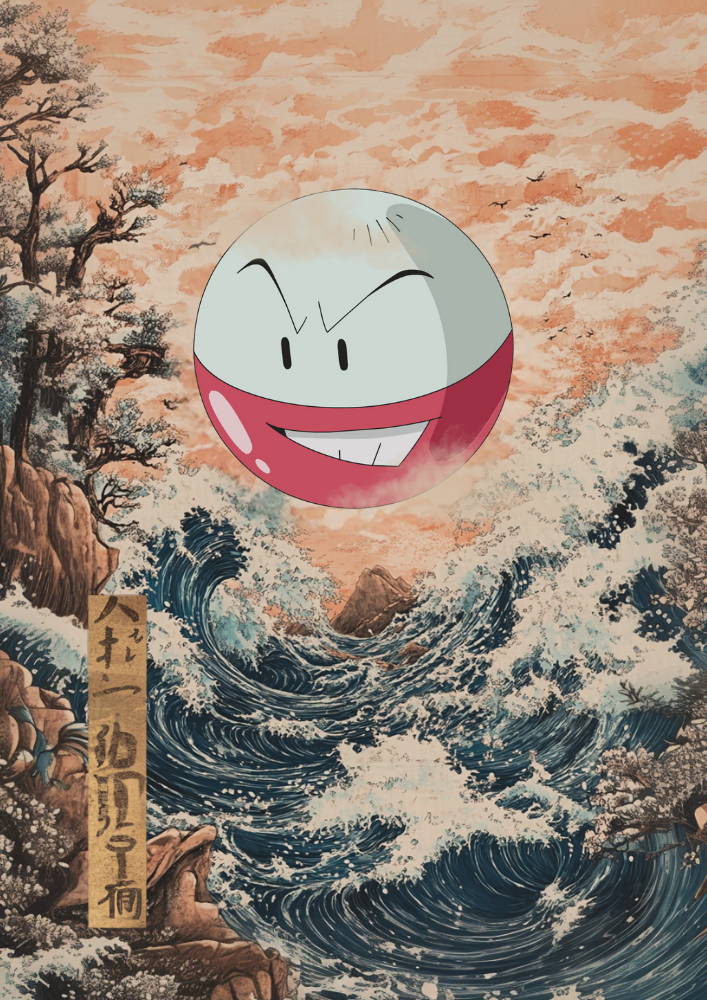 Electrode Pokemon Poster Anime Japanese Style Artwork Brighton Posters electrode-pokemon-poster-anime-japanese-style-artwork-brighton-posters