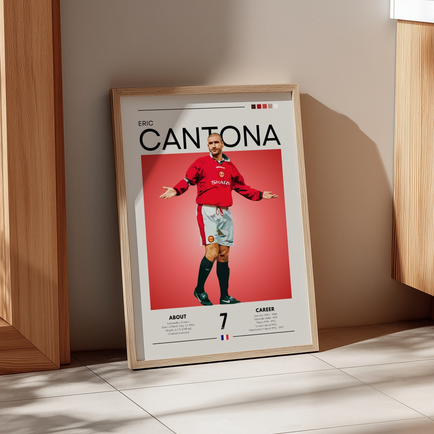 Eric Cantona Football Poster – King Eric Wall Art