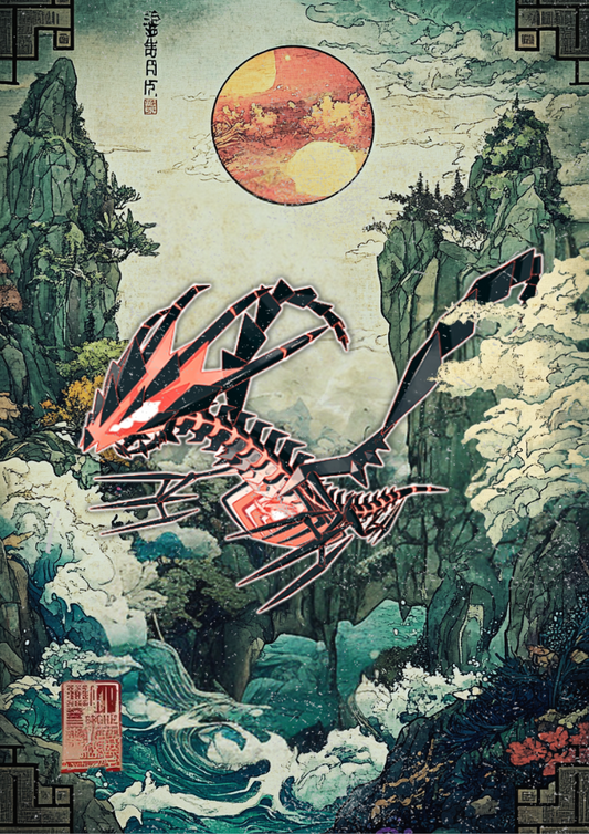 Impression Pokémon Éthernatos - Illustration d'anime de style japonais