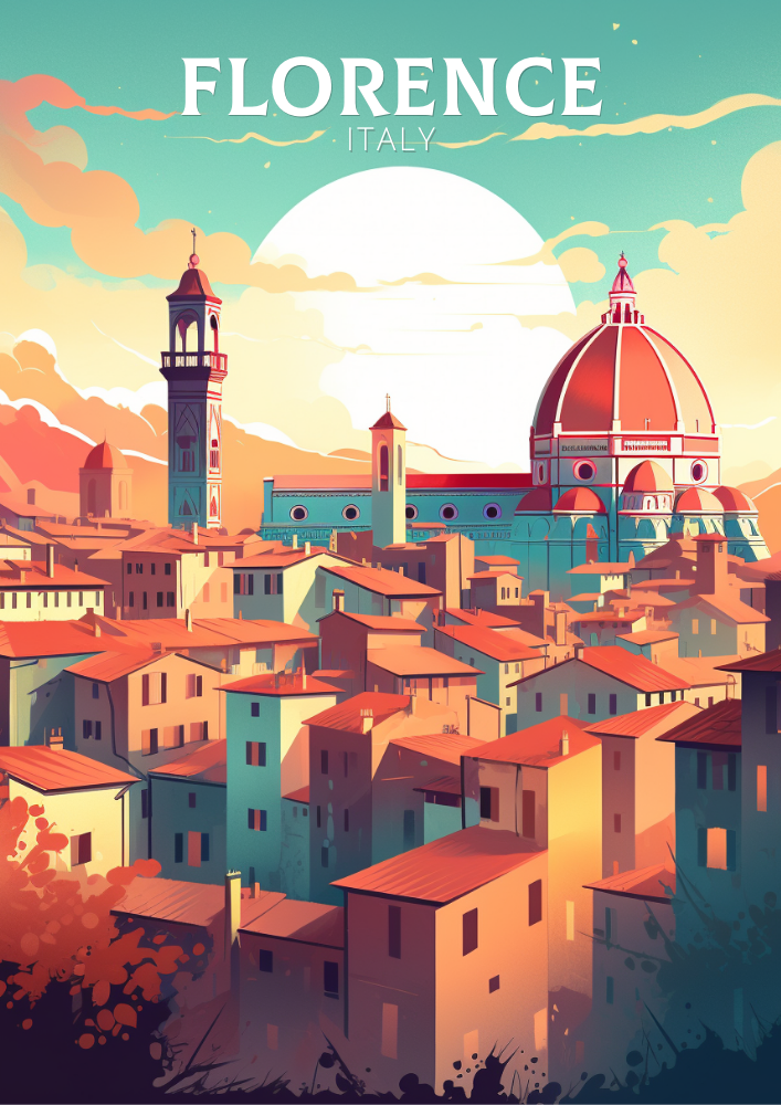 Florence Travel Artwork - Italy Poster