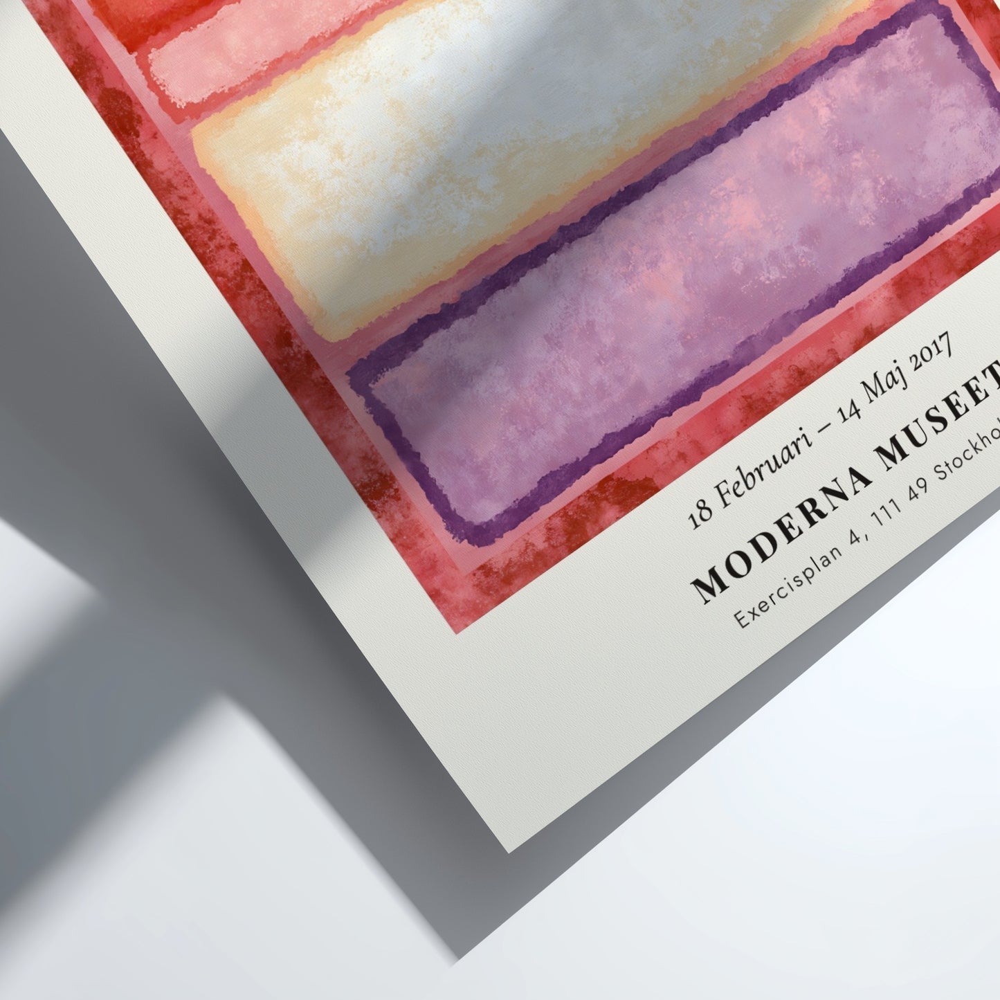 Wall art poster featuring Mark Rothko Fält och Form exhibition with abstract color blocks