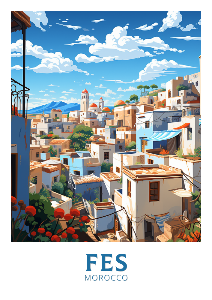 Fes Travel Poster - Egypt Print
