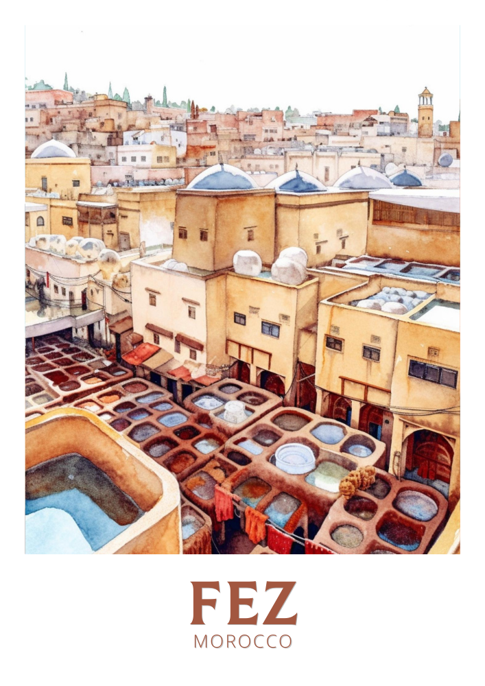 Fes Vintage Print - Moroccan Heritage Art