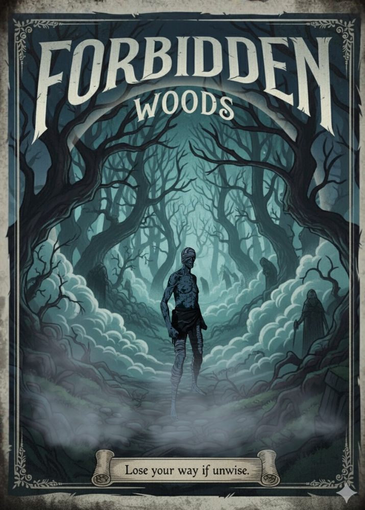 Artistic depiction of Forbidden Woods from Bloodborne.