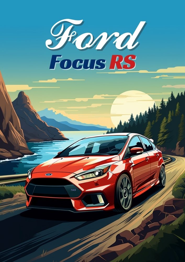Affiche murale Ford Focus RS – Voiture de sport