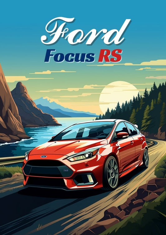 Affiche murale Ford Focus RS – Voiture de sport