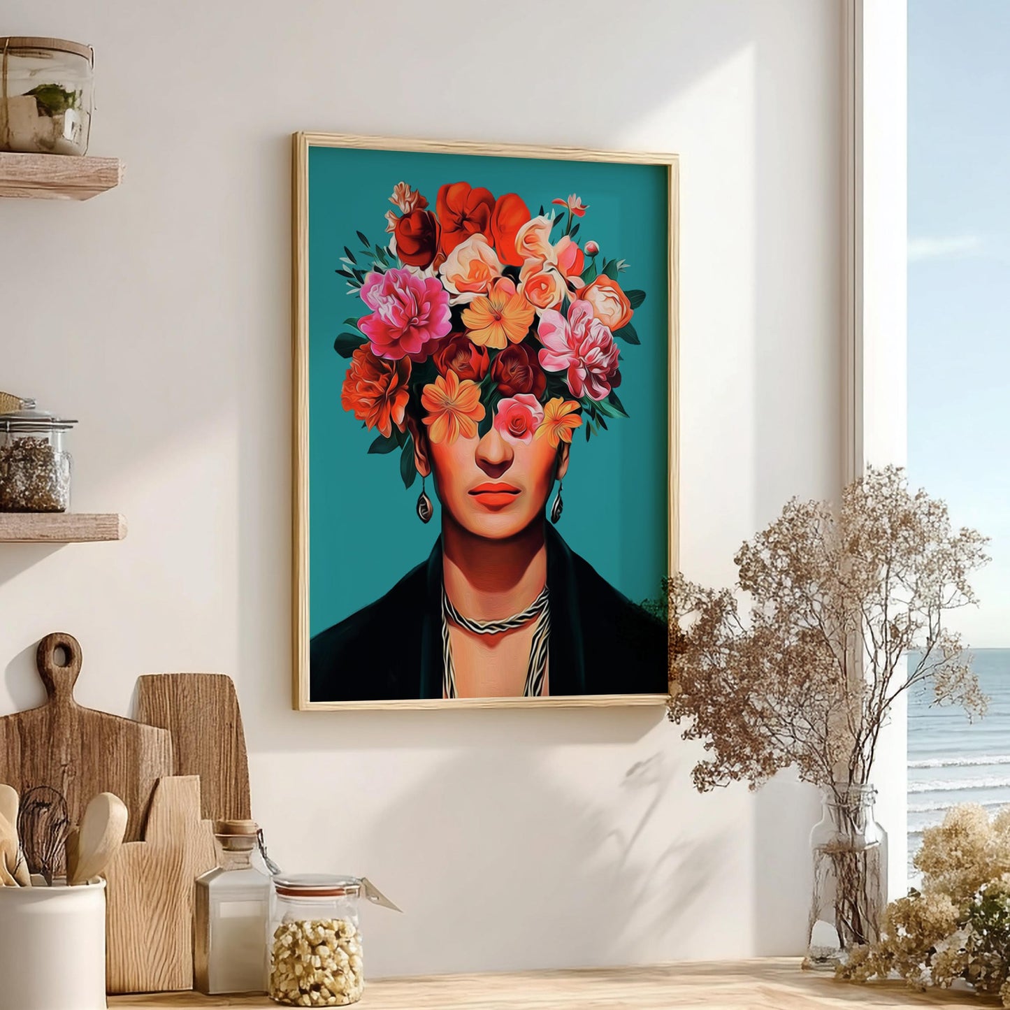 The Inner Garden Modern Art - The Frida Kahlo Inspired Wall Print