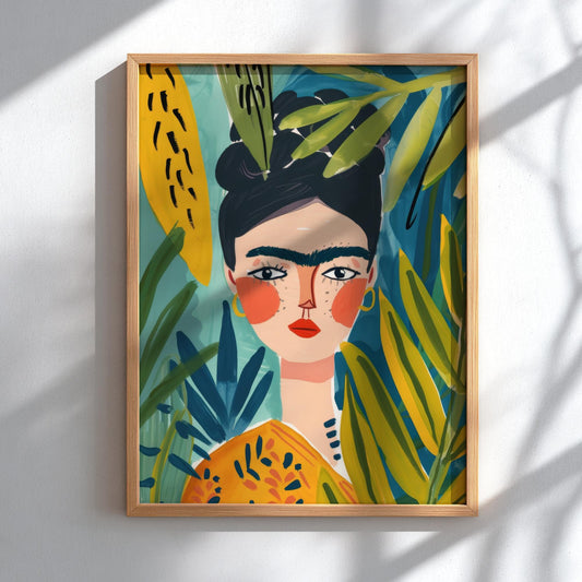 Frida’s Flourish Modern Art - The Botanical Icon Wall Print