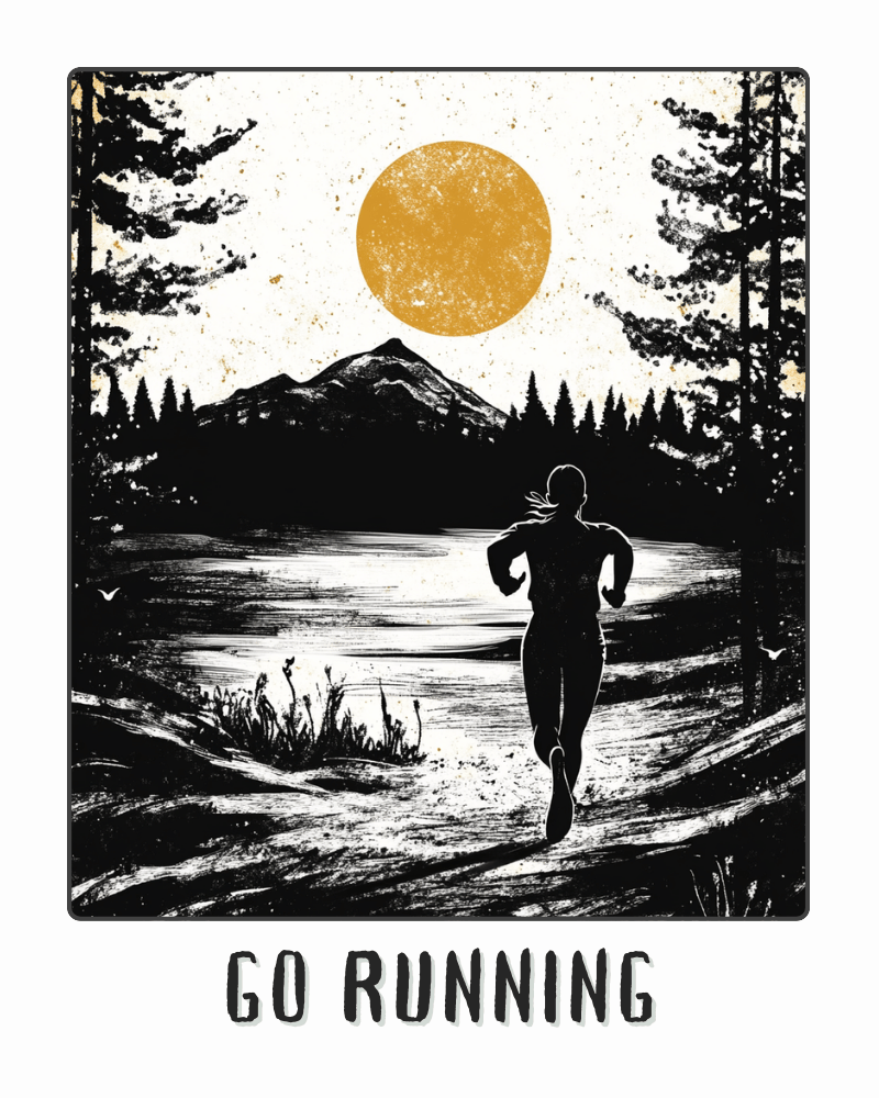 Go Running Poster - Gift for Runners Girls
