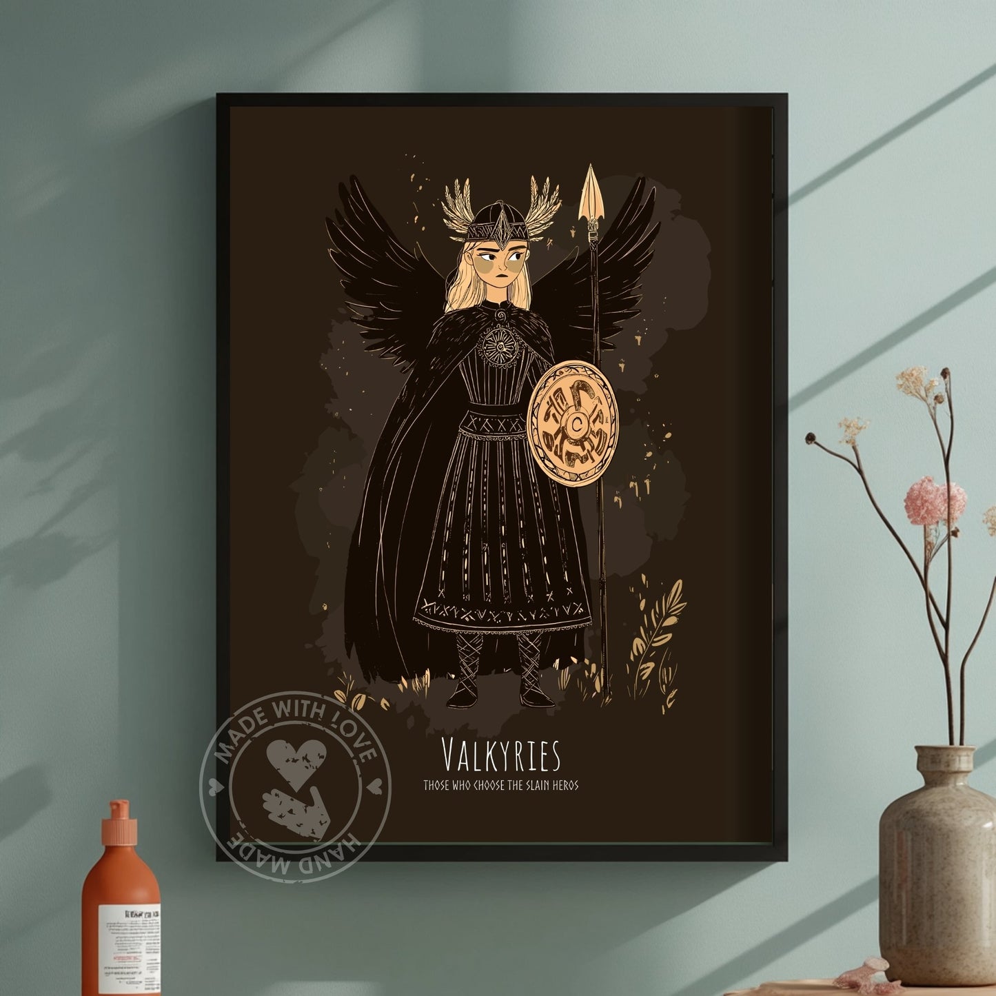 Valkyries Norse Mythology Poster - Ancient Nordic Art