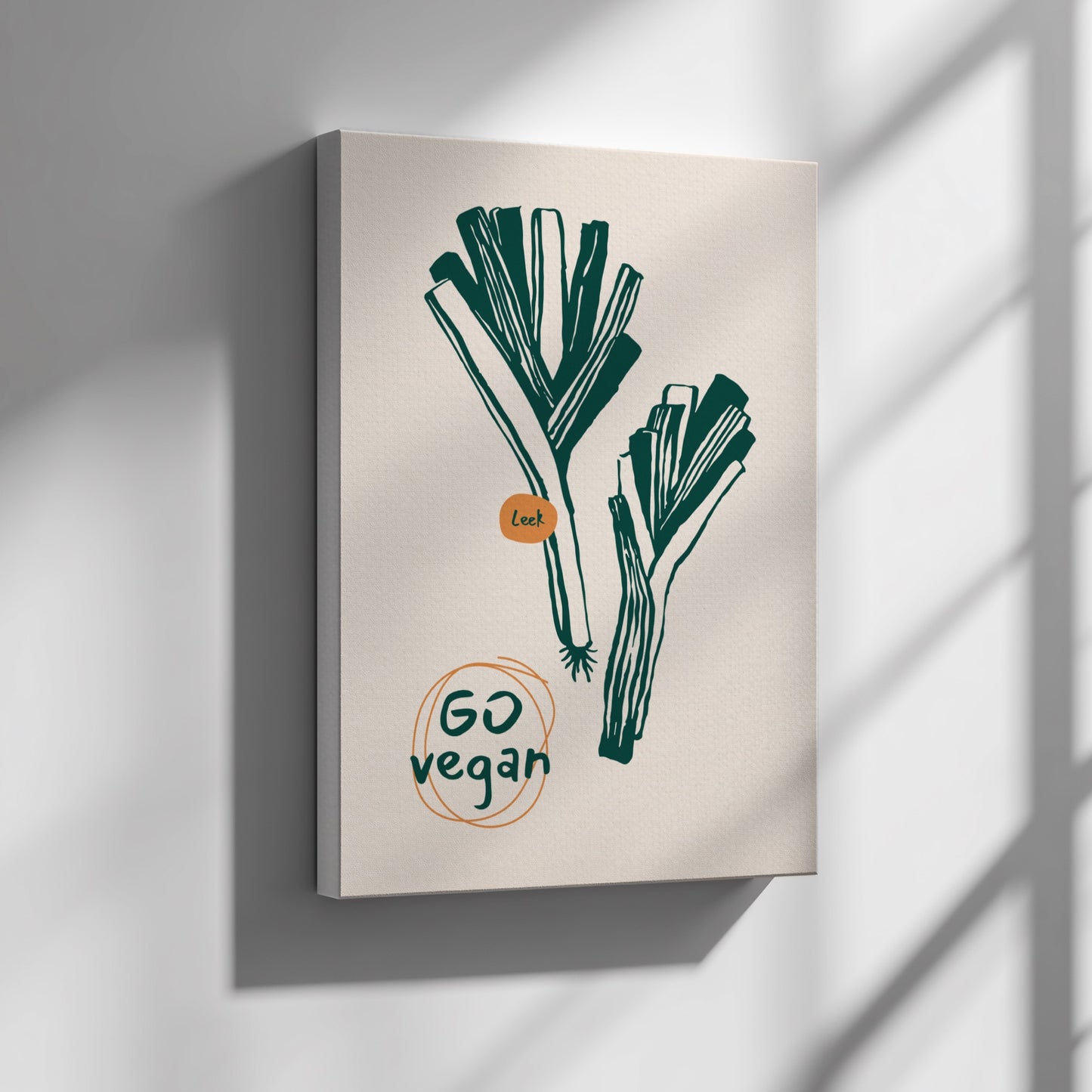 Go Vegan Poster - Bold Plant-Based Motivation Wall Art Print