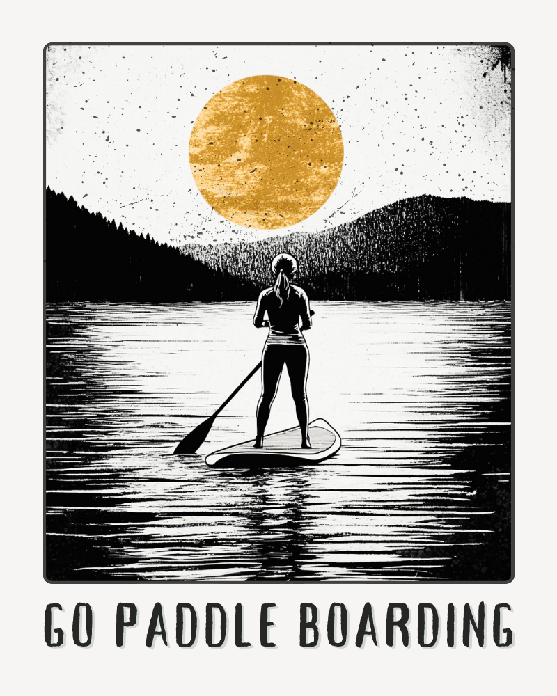 Standing Paddle Board Print - Gift for a Girl SUP Boarder