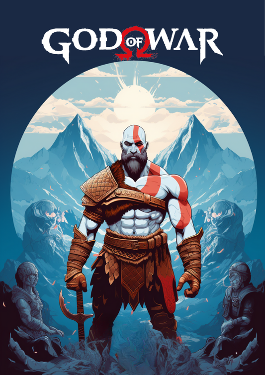 Affiche God of War – Décoration murale Kratos et Atreus pour les fans de PlayStation