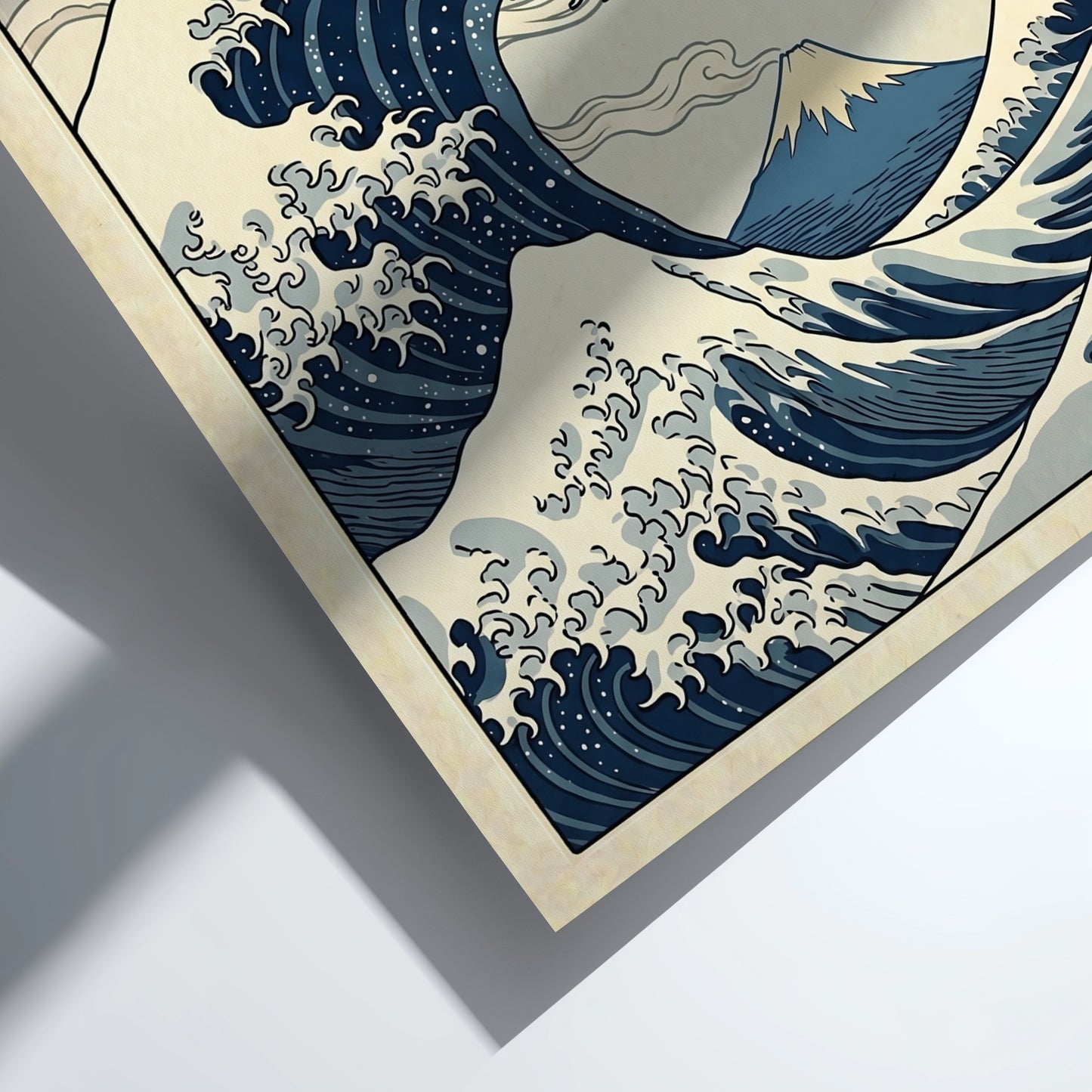 Great Wave poster featuring dynamic waves and Mount Fuji in Japanese art style