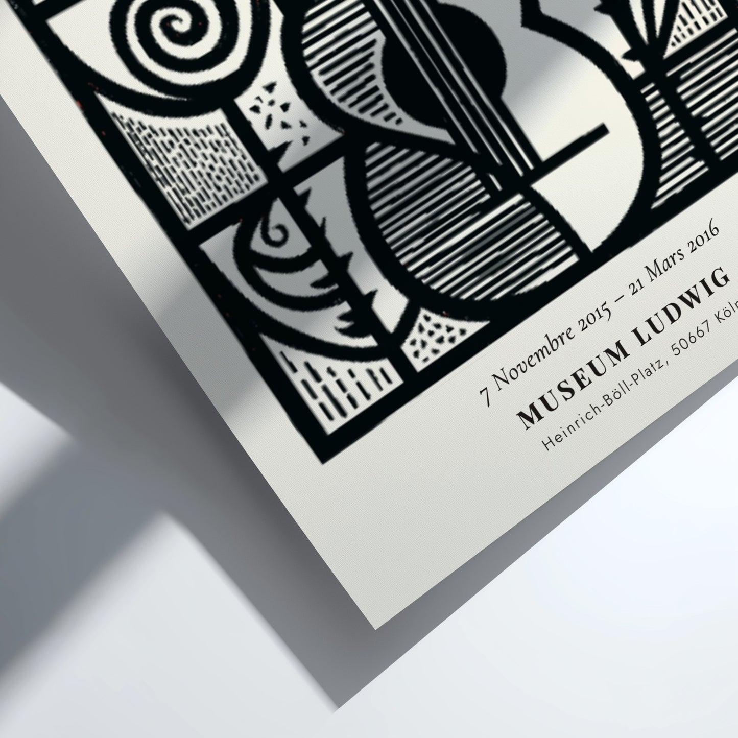 Guitar and rose poster inspired by Picasso with bold lines and vibrant colors