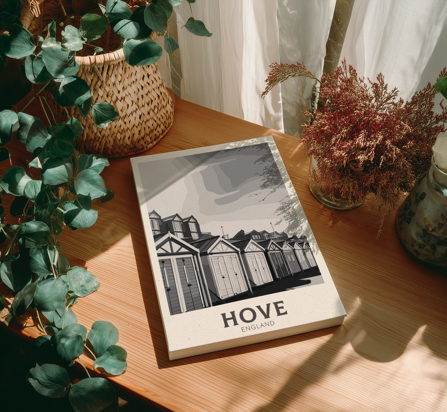 Hove black and white travel canvas