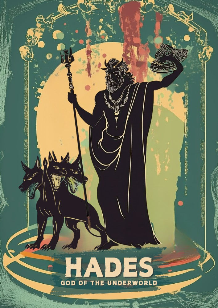 Hades Greek God Poster - God of the Underworld Artwork
