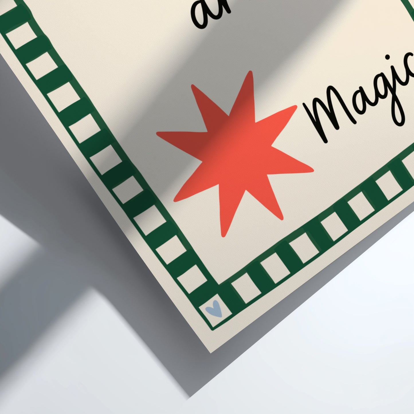 Kids room poster featuring coral stars and the text 'You are Magic' in a playful design.