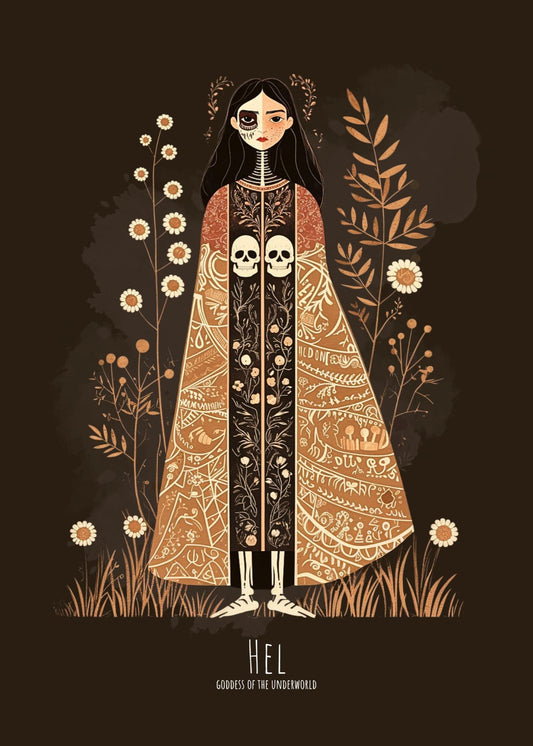 Hel Goddess Poster - Norse Mythology Artwork