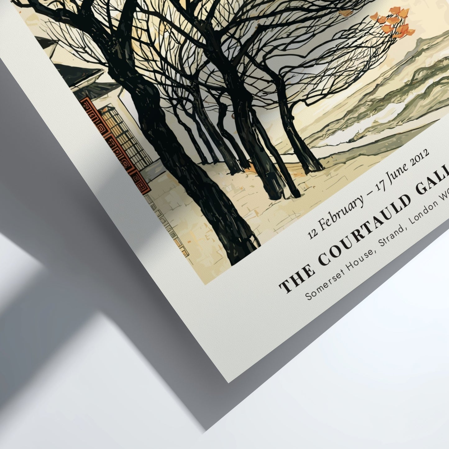 Egon Schiele poster featuring Herbstbäume with autumn trees in warm colors