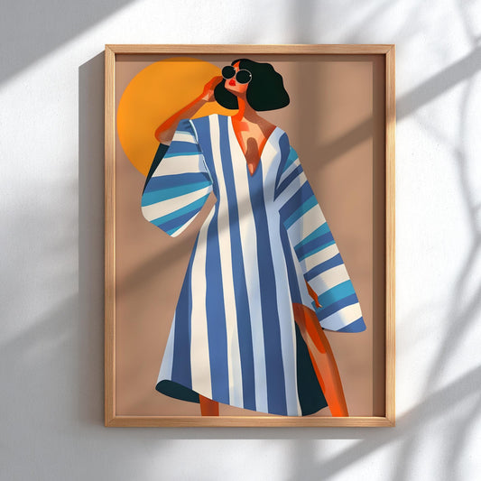 Editorial Summer Modern Art - The High-Fashion Aesthetic Wall Print