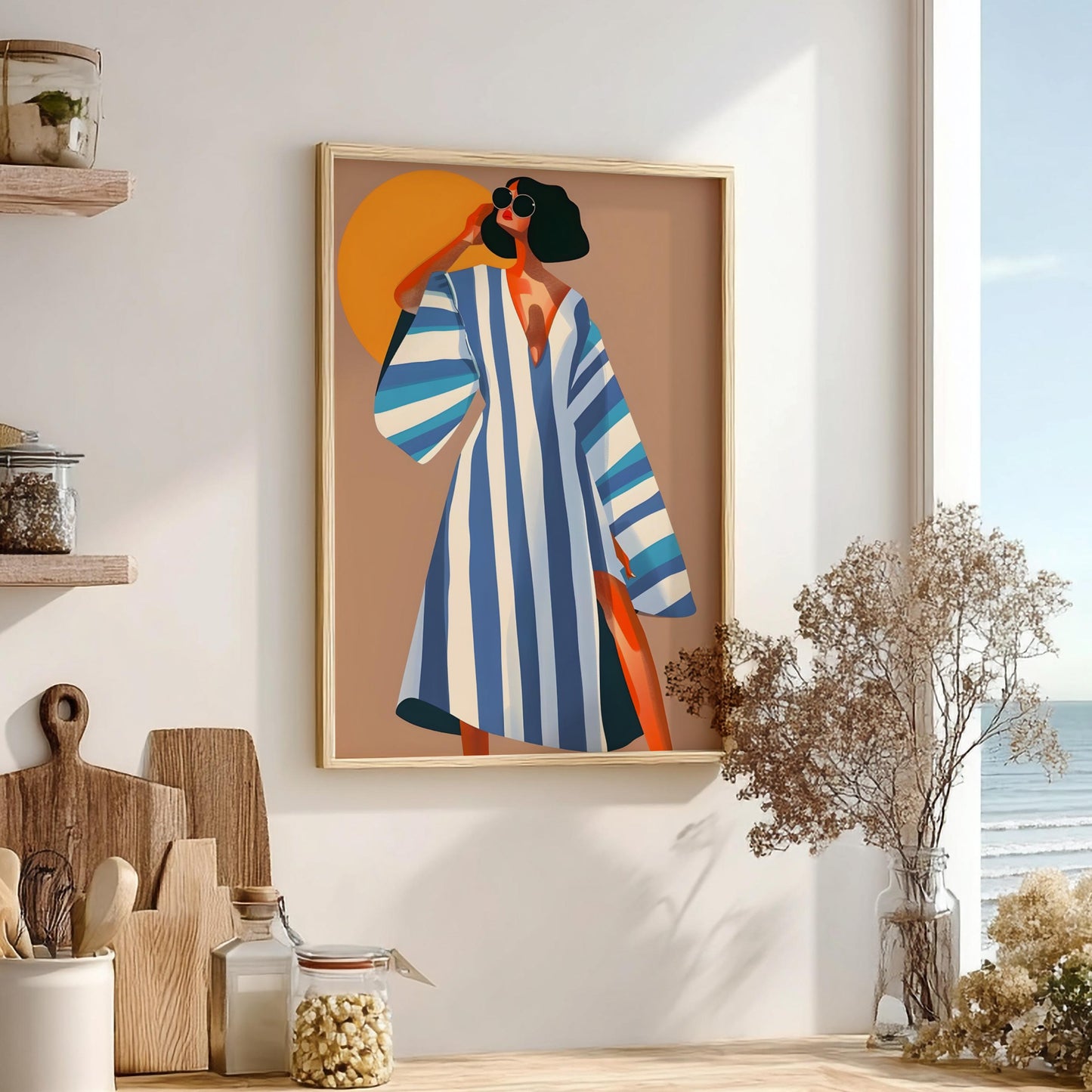 Editorial Summer Modern Art - The High-Fashion Aesthetic Wall Print