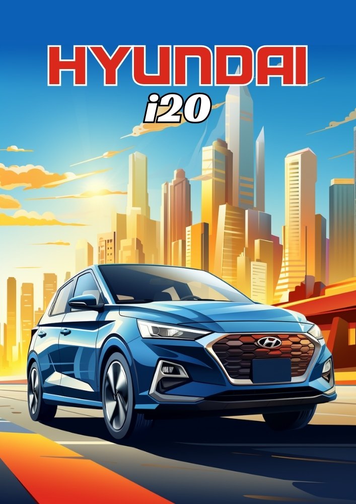 Hyundai i20 Poster – Modern Compact Car Wall Art