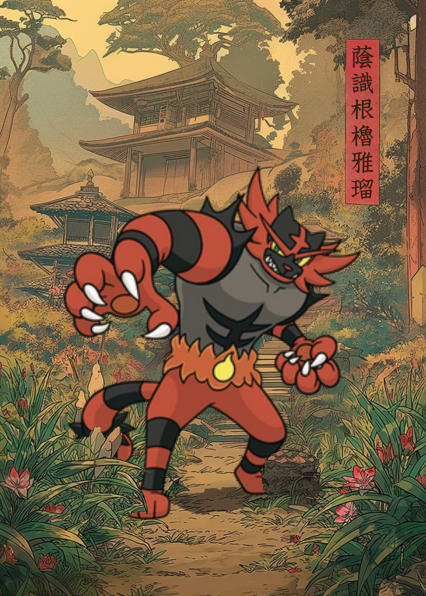 Incineroar Pokemon Poster