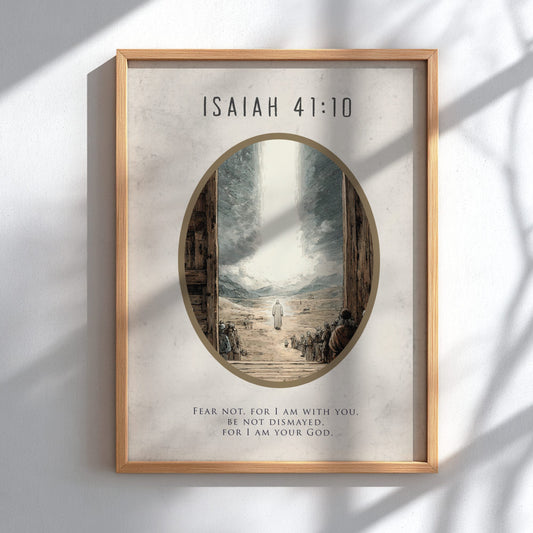 Isaiah 41:10 Scripture Print - "I Am With You" Wall Art