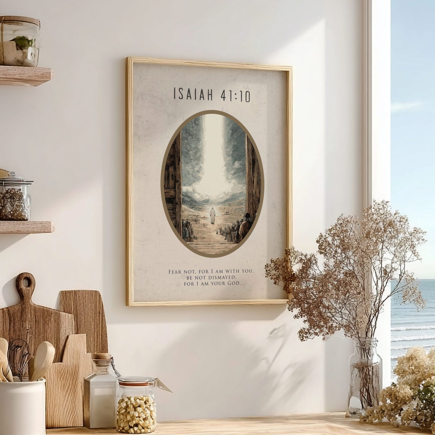 Isaiah 41:10 Scripture Print - "I Am With You" Wall Art