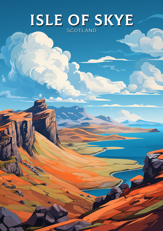 Décoration murale de voyage sur l'île de Skye - Affiche d'Écosse