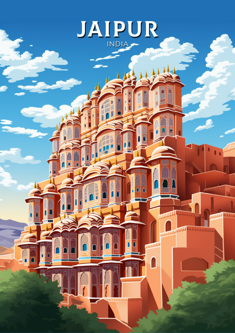 Impression de Jaipur - Art vintage