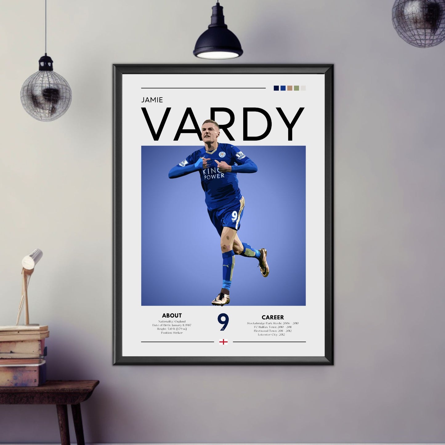 Jamie Vardy Poster - Leicester