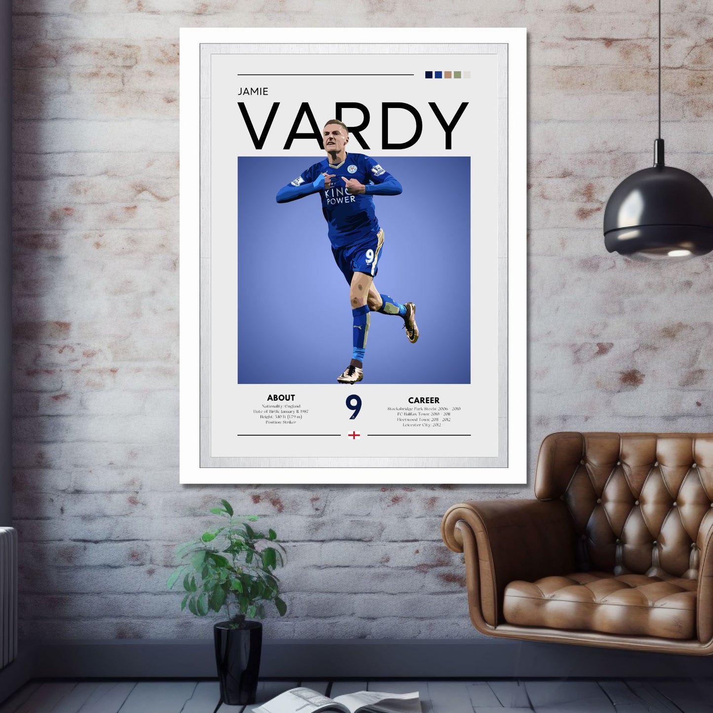 Jamie Vardy Poster - Leicester