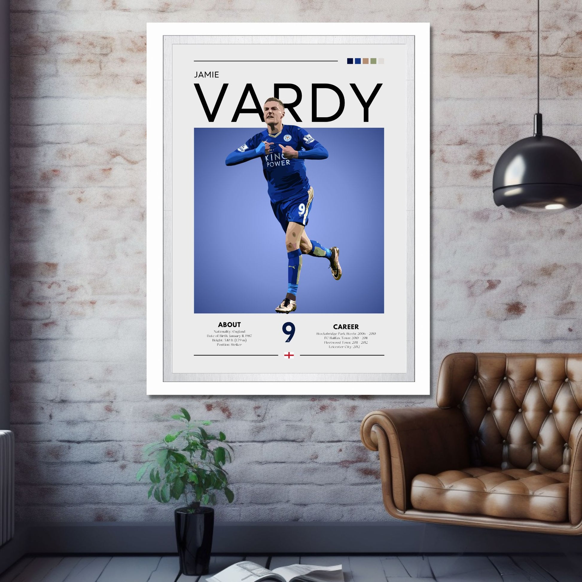Jamie Vardy Poster - Leicester