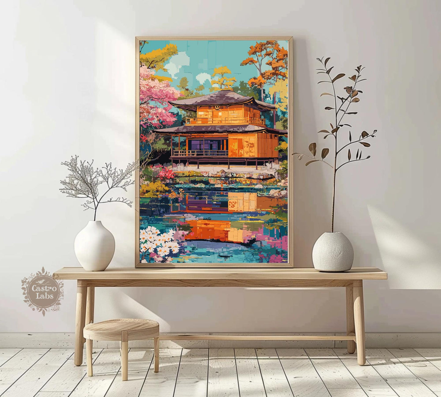 Japanese Tea House Poster, Tea House Art, Japan Poster, Home Décor, Japan Tea Art, Japanese Tea House Print, Japanese Tea House
