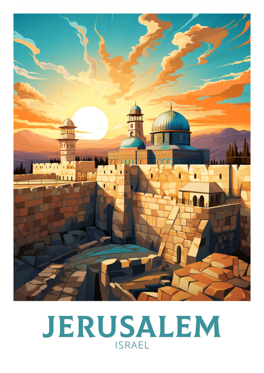 Impression de voyage de Jérusalem - Œuvre d'art d'Israël