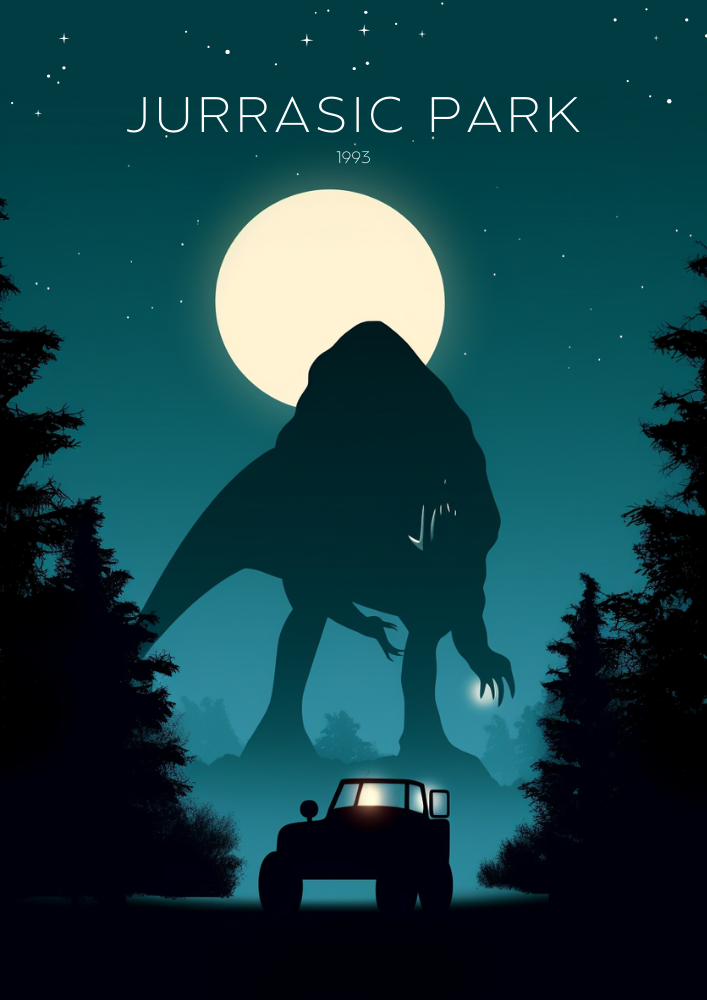 Jurassic Park Poster – Classic Dinosaur Movie Wall Art Print