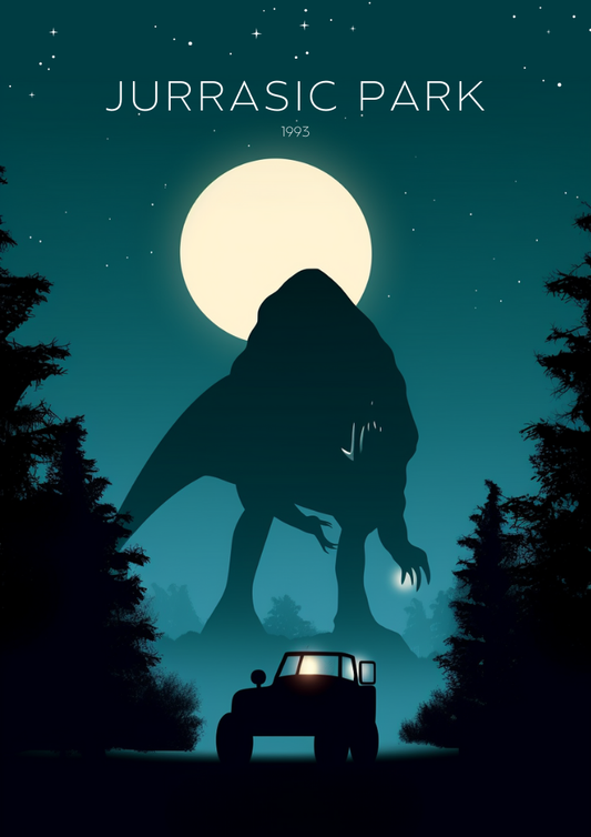 Affiche Jurassic Park – Impression murale classique du film sur les dinosaures