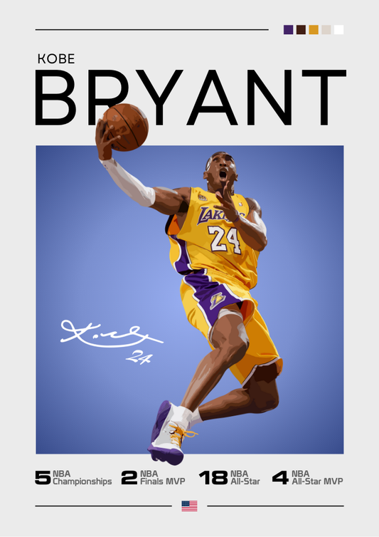 Affiche Kobe Bryant – Impression Mamba Mentality des LA Lakers