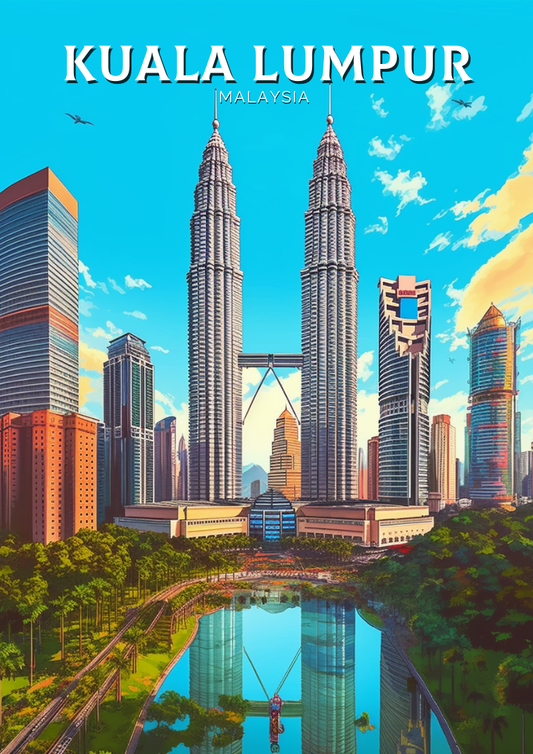Affiche de voyage de Kuala Lumpur