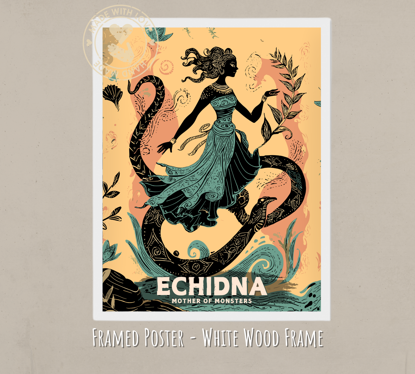 Affiche d'Échidné - Art de la mythologie grecque