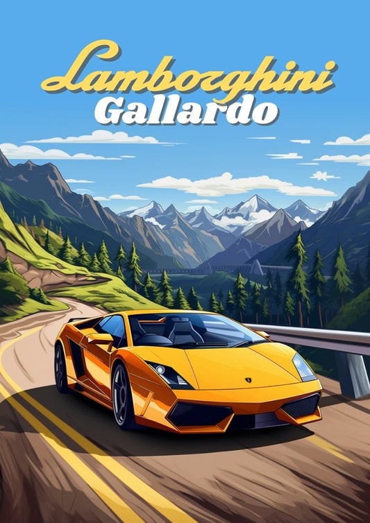 Impression Lamborghini Gallardo – Décoration murale de supercar italienne