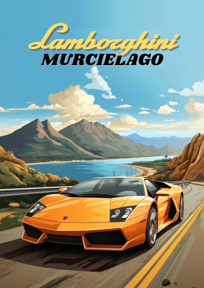 Affiche Lamborghini Murciélago – Art mural de supercar italienne