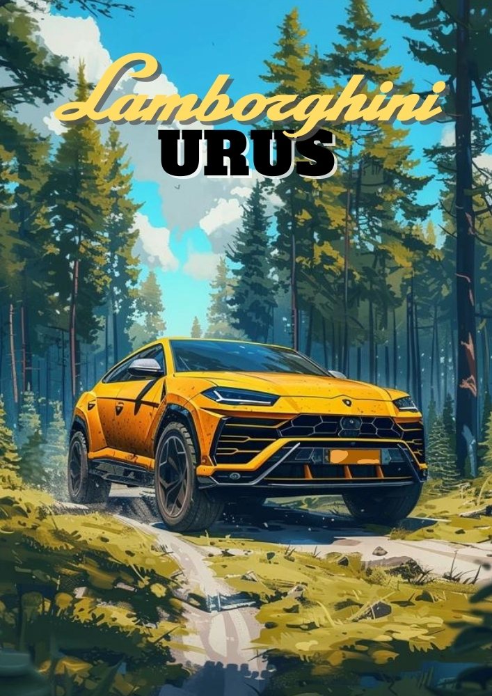 Affiche Lamborghini Urus – Décoration murale SUV de luxe italien