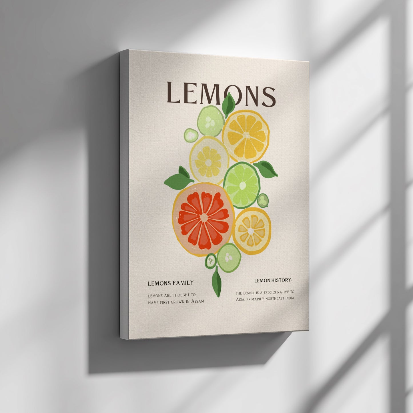 Lemons Poster - Vibrant Fresh Citrus Wall Art Print