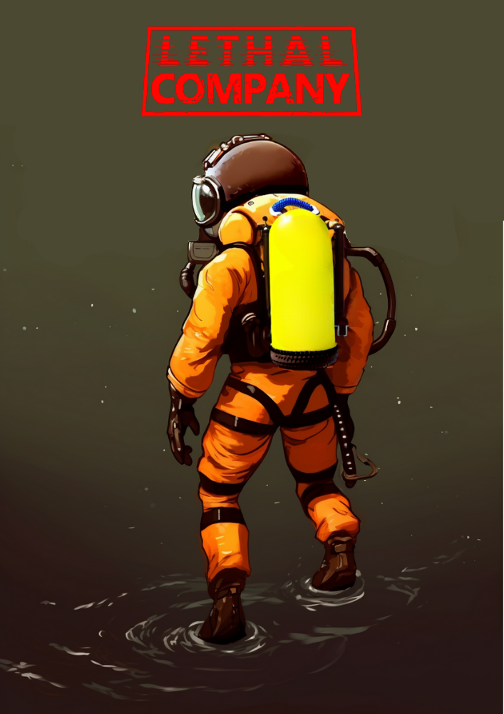 Affiche de Lethal Company – Décoration murale de jeu vidéo d'horreur et de science-fiction indépendant pour joueurs