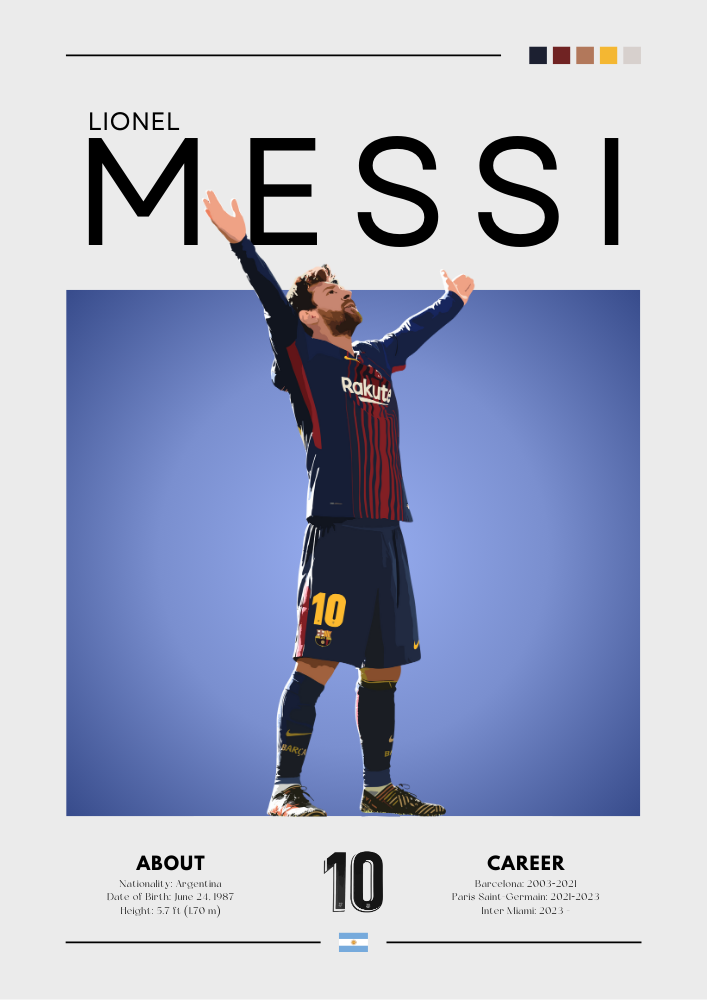 Lionel Messi Poster on Barcelona - High-Quality Soccer Print for Fans