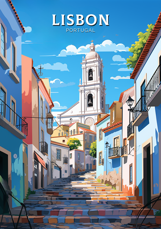 Décoration murale de voyage à Lisbonne - Affiche Portugal