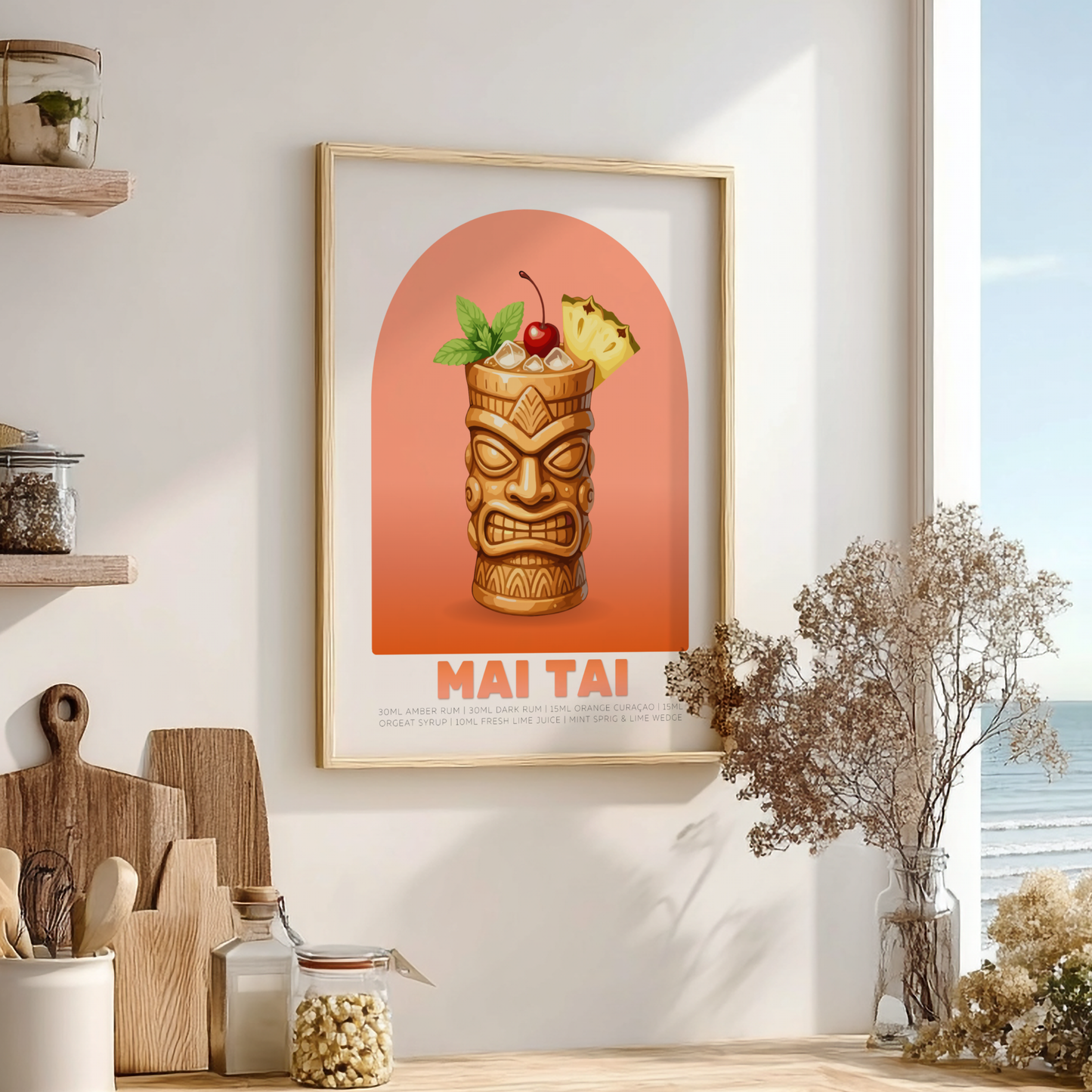 Mai Tai Cocktail Poster - Drinks Wall Art